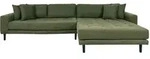Lido Sofa Chaiselongsofa Rechts Gewendet 4 Kissen Gr&uuml;n.