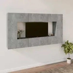 8-tlg. Tv-schrank-set Betongrau Holzwerkstoff Vidaxl