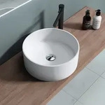 Doporro - Aufsatzwaschbecken Rund Colossum804 &Oslash; 40 Cm Mineralguss Waschbecken...