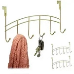 3 X T&uuml;rgarderobe, 6 Haken, Zum Einh&auml;ngen, Metall, T&uuml;rhakenleiste Flur,