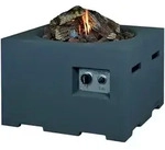 Mania Feuertisch 12 Kw Quadratisch Klein 60x60x40 Cm Beton-optik Grau - Happy