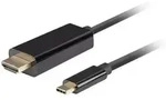 Lanberg Usb-c - Hdmi-kabel 3m 4k@60hz - Schwarz