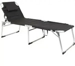 Spetebo - Xxl Aluminium Gartenliege 200 X 70 Cm - Schwarz - Relax Sonnenliege...