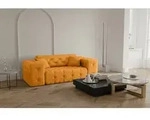 Sofa Designersofa Chantal 2-sitzer In Stoff Opera Velvet Gelb