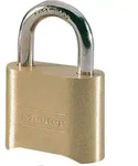 Master Lock 175eurd Zertifiziertes Zahlenschloss Mit Massivem Geh&auml;use, Gold, 7,5 X