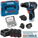 Bosch Akku-flexiclick-schrauber Gsr 12v-32 Fc + 3x 2,0 Ah + Lader + Bit-set + L-boxx