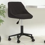 B&uuml;rostuhl Drehbar Schwarz Samt - Vidaxl