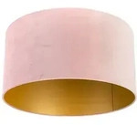 Velour Lampenschirm Pink 50/50/25 Mit Goldener Innenseite