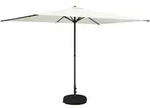 Garten-schirm Mit Fu&szlig; 200 X 300 Cm Polyester Rechtwinklig Creme Vidaxl