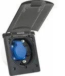 Multifunktions-einbausteckdose Anthrazit 230v/16a Ip44