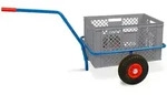 Brb Handwagen Mit Kunststoffkorb 600x400x320 Mm / 63 Liter, Grau, Tragkraft 200 Kg,