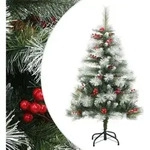 K&uuml;nstlicher Weihnachtsbaum Klappbar Mit Zapfen & Beeren 150 Cm Vidaxl
