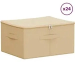 Aufbewahrungsbox 24 Pcs Creme 43 X 34 X 23 Cm Vliesstoff Vidaxl