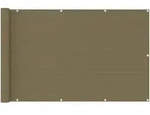 Prolenta Premium Balkon-sichtschutz Taupe 120x400 Cm Hdpe