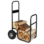 Kaminholzwagen, Brennholzwagen Aus Stahl, Mit 2 Luftreifen, Bis 60 Kg, Holztransport