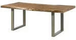 Baumtisch Mango 200x100x77 Natur Lackiert / U-beine Silber Matt Freeform 5