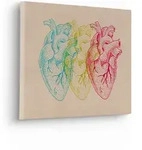 Komar Canvasbild Heart Variants - 40 X 30 Cm - Bild Auf Keilrahmen - Modern