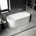 Freistehende Badewanne Bernstein Onda Corner Acryl Einbau Rechts