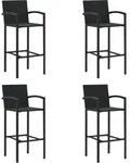 Barhocker 4 Stk. Schwarz Poly Rattan Vidaxl