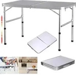Campingtisch Aluminium Klappbar H&ouml;henverstellbar 90x60 Cm Tragetasche Leicht