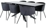 Ebuy24 - Piazzablbl Essgruppe Esstisch Schwarz Und 6 Berit Esszimmerst&uuml;hle...