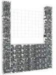 Vidaxl - Gabionenkorb U-form Mit 2 S&auml;ulen Eisen 140x20x200 Cm