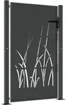 Gartenportal Anthrazit 105x130cm Aus Stahl Mit Grasdesign