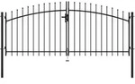 Vidaxl - Doppelfl&uuml;gel-gartentor Mit Speerspitzen 300 X 150 Cm