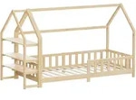 Ml-design Kinderbett Hausbett 90x200 Cm Mit Rausfallschutz, Regal, Dach &...