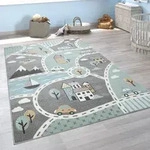 Paco Home - Kinder-teppich Mit Stra&szlig;en-motiv, Spiel-teppich F&uuml;r Kinderzimmer,...