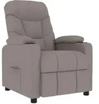 Massagesessel Taupe Stoff Vidaxl