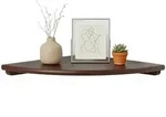 Relaxdays Eckregal, Hbt: 3 X 30 X 30 Cm, Walnussholz, Wohnzimmer, Deko,...