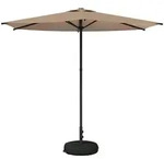 Garten-schirm Mit Fu&szlig; 270 X 270 Cm Polyester Rechtwinklig Taupe Vidaxl