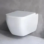 H&auml;nge-wc Wand Toilette Sp&uuml;lrandlose Toilette Wand-wc Inkl.abnehmbaren Wc-sitz...
