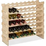 Relaxdays - Weinregal, F&uuml;r 48 Weinflaschen, Stapelbares Flaschenregal, Hxbxt 73 X 82
