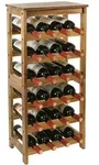 Relaxdays Weinregal, 24 Flaschen, Akazienholz, Hbt 82 X 36 X 24 Cm, Weinhalter F&uuml;r