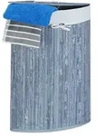 2 X Eckw&auml;schekorb Bambus, Faltbare W&auml;schebox 60 Liter, Platzsparend,...