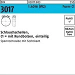 Schlauchschelle Din 3017 W2 Form C1 130-140/30 1.4016 Schraube Galvanisch Verzinkt