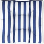 Palettenkissen Blau Wei&szlig; Gestreift 70x70x12 Cm Stoff Vidaxl
