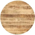 Tischplatte Massivholz Mango Rund 25-27 Mm 70 Cm Vidaxl