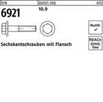 Din 6921 Sechskant-flanschschraube M16x30 Stahl 10.9 Blank 50 Stk