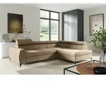 Ecksofa Schlafsofa Sofa Toronto Stoff Element Beige Ottomane Rechts