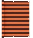 Balkon-sichtschutz Orange Und Braun 120x300 Cm Oxford-gewebe Vidaxl