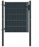 Zauntor Pvc Und Stahl 100x81 Cm Anthrazit - Vidaxl