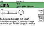 Iso 4014 Sechskant-schaftschraube M18x110 Stahl 8.8 Galvanisch Verzinkt 25 Stk