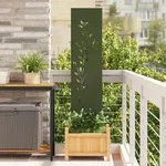 Vidaxl Garden Privacy Screen Olive Green 32 X 140 Cm Cold-rolled Steel