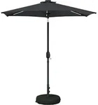 Gartenparasol Mit Led-lichtern Und Sockel 230 X 230 Cm Vidaxl
