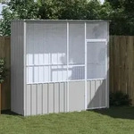 Vidaxl - Voliere Grau 215x78x200 Cm Verzinkter Stahl