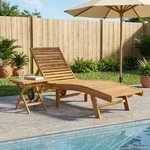Vidaxl Sun Lounger 2 Pcs Solid Teak Wood Brown