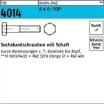 Iso 4014 Sechskant-schaftschraube M12x65 Edelstahl A4 70 Blank 50 Stk